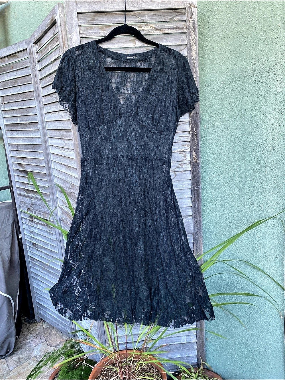 Fumblin Foe Black Lace Dress